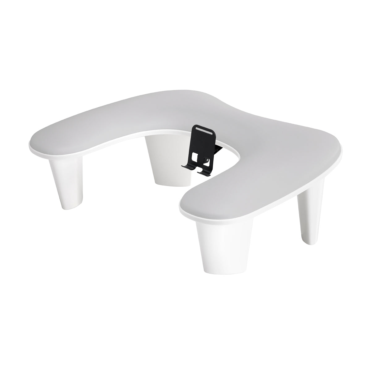 MOMO Croissant manicure rest with mobile phone holder grey