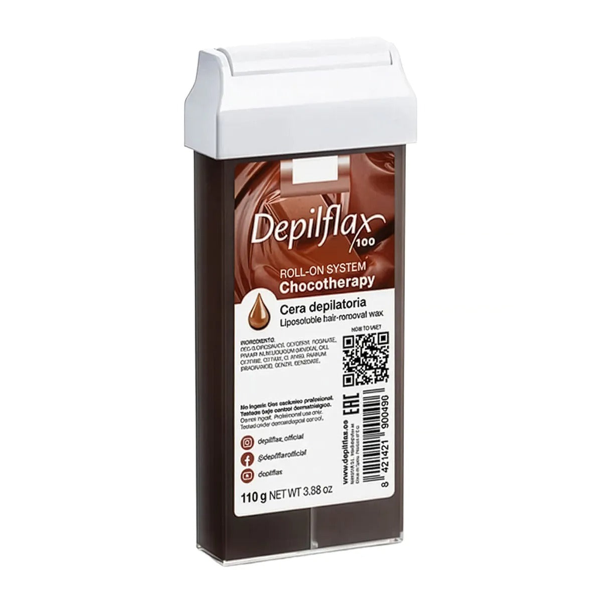 Depilflax Rouleau de cire 100 Hair Removal Chocotherapy, 110 g
