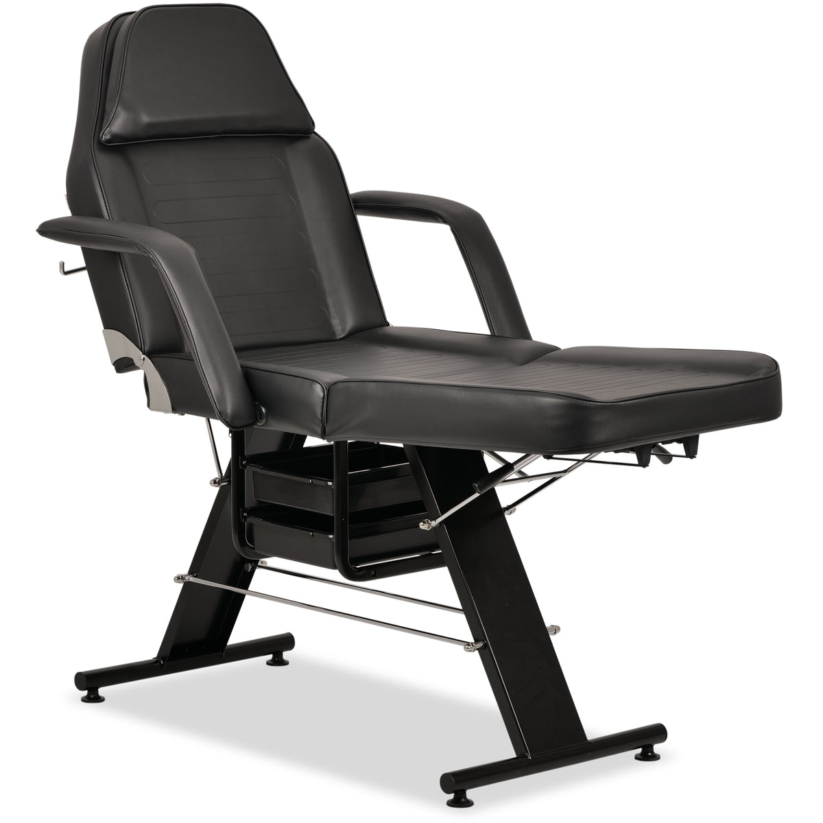 Chaise cosmétique ARIA NERO avec plateaux, noire