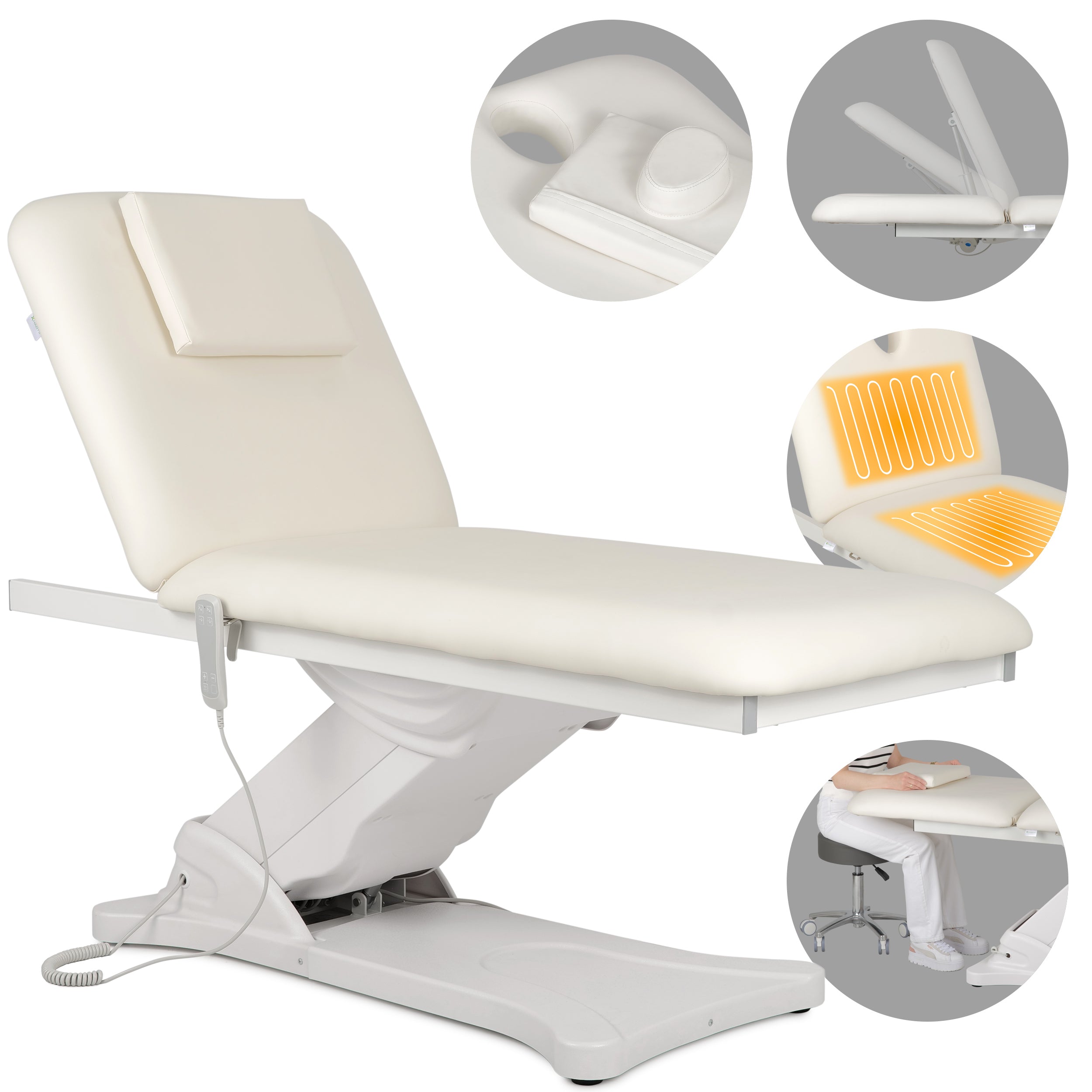 Table de massage électrique chauffante Camilla PRO 2 pour soins de beauté et spa