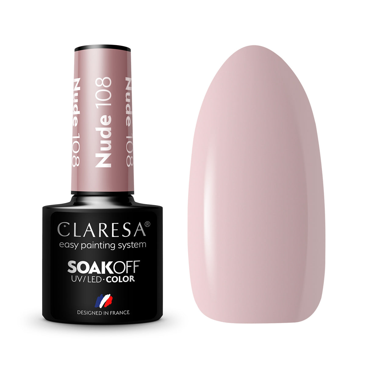 CLARESA Vernis à ongles hybride NUDE 108 -5g