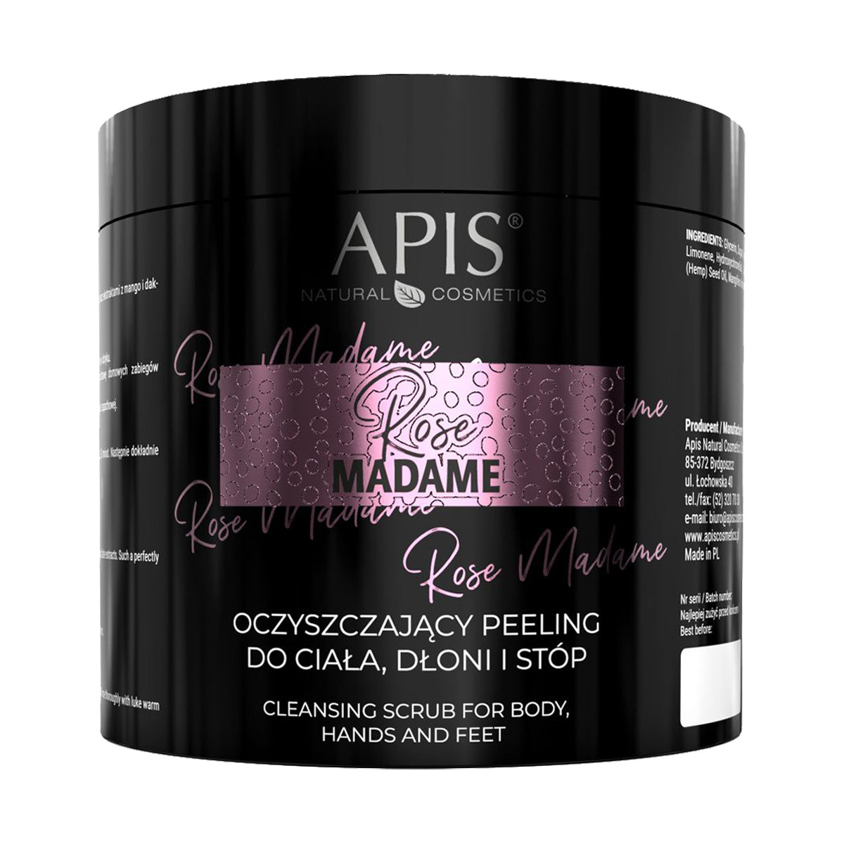 APIS Rose Madame, Gommage nettoyant pour le corps et les pieds 700 g