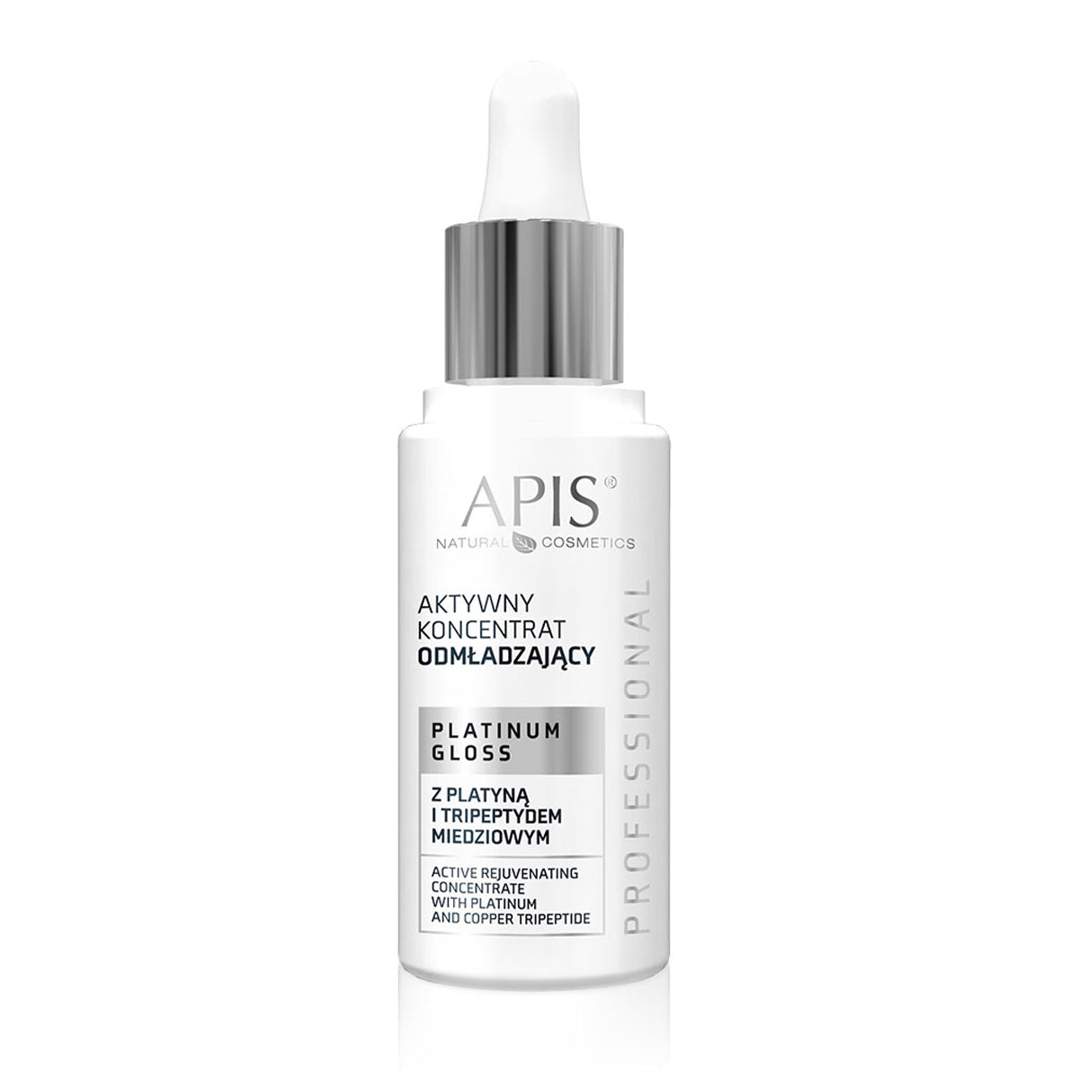 Concentré actif rajeunissant Apis platinum gloss avec platine et tripeptide de cuivre 30 ml