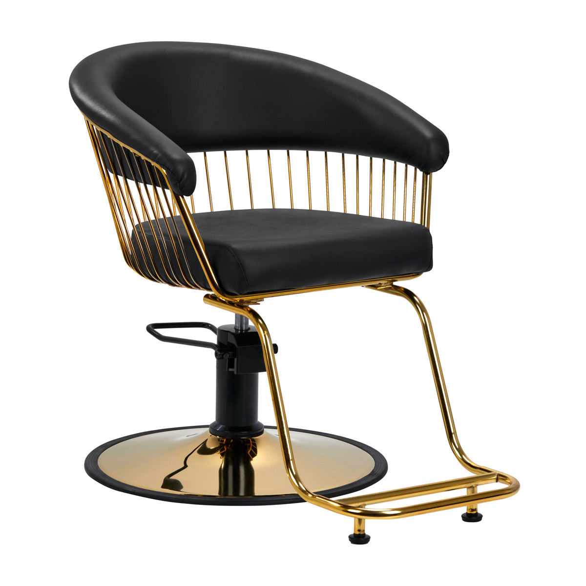 Fauteuil de coiffure Gabbiano Lille-M noir doré