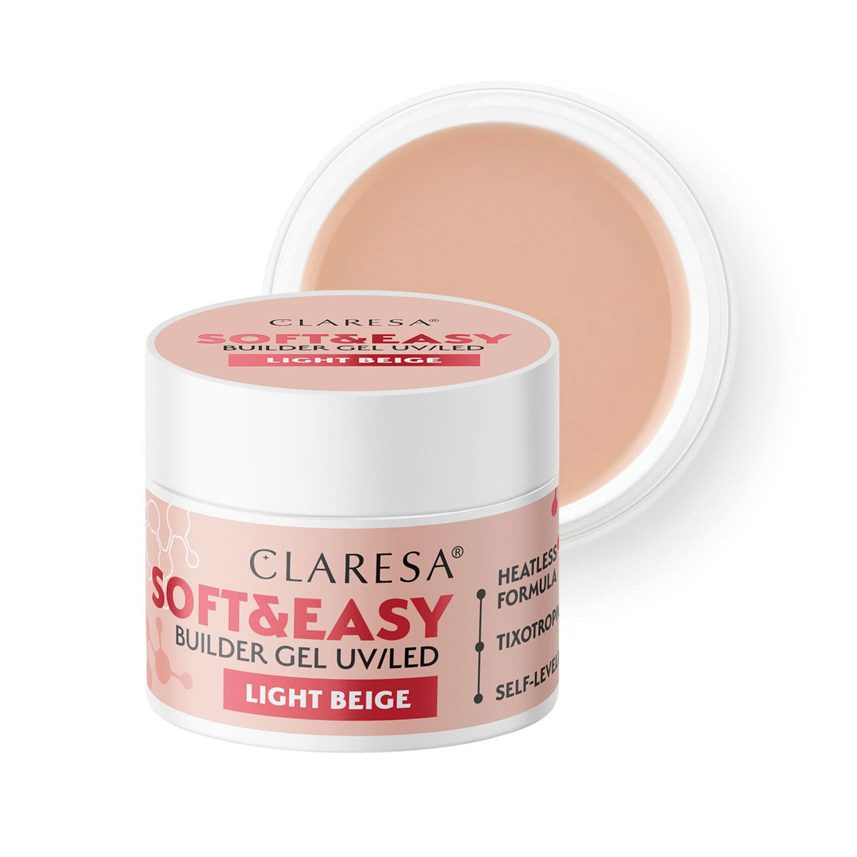 Gel constructeur Claresa Soft&Easy couleur beige clair 12g